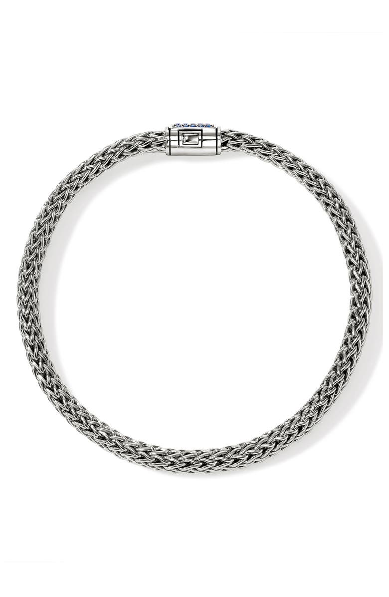 John Hardy Icon Bracelet, Sterling Silver, Sapphires, 5MM, Alternate, color, Blue Sapphire