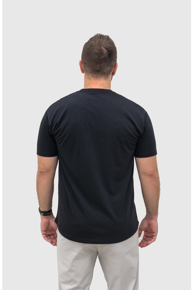Curved Hem Crew Neck 3-Pack T-Shirts, Alternate, color, Black