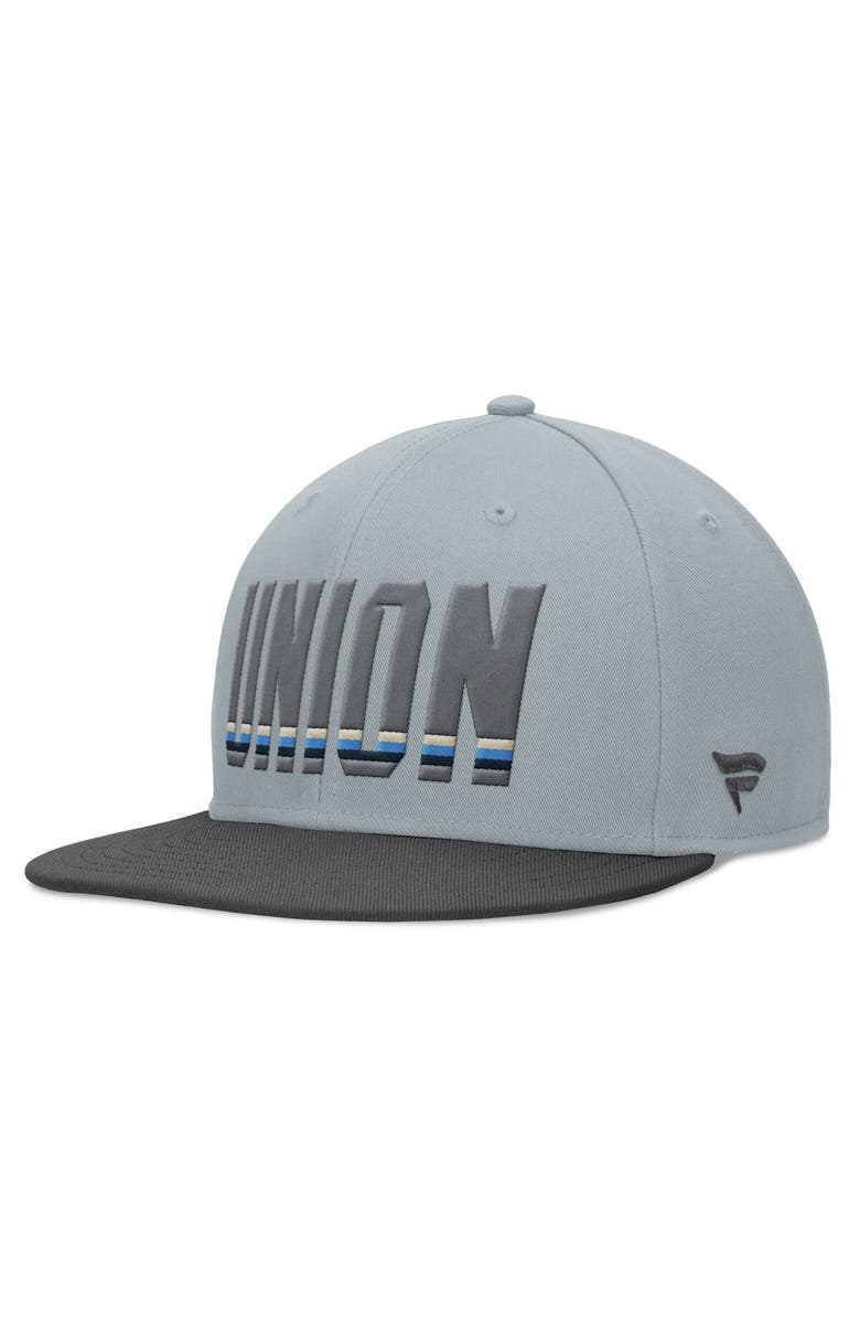 FANATICS Men's Fanatics Branded Gray Philadelphia Union Smoke Snapback Hat, Alternate, color, Gray