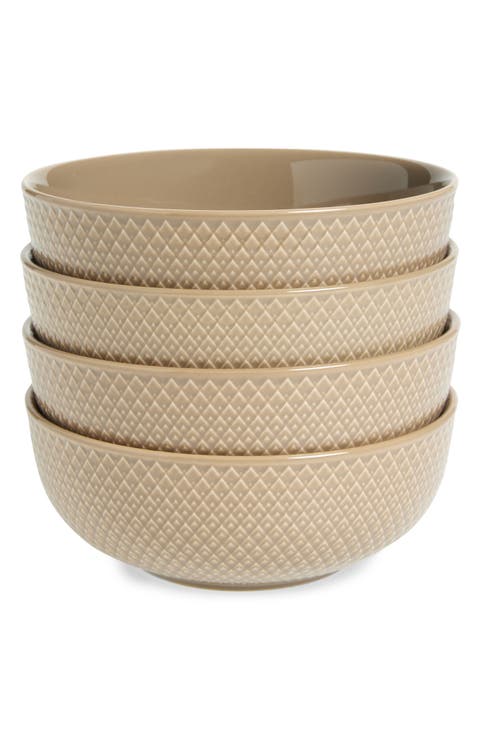 Rhombe Earth Set of 4 Large Bowls