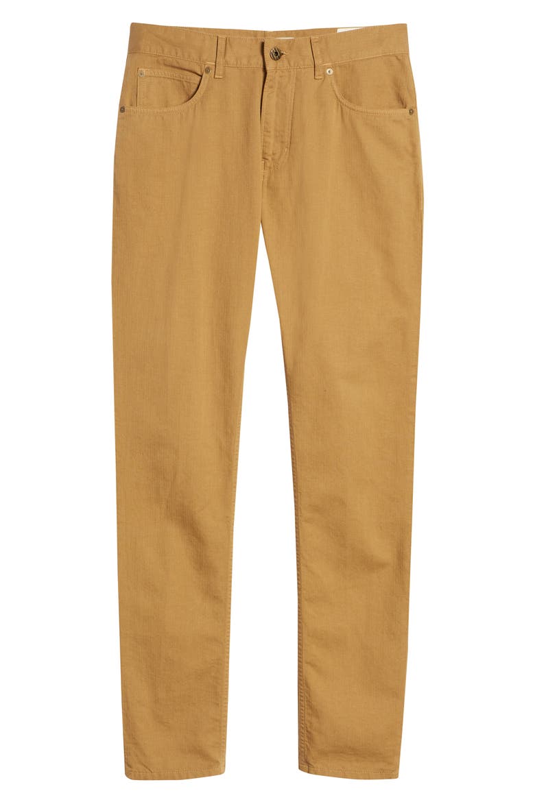 Cotton & Linen Blend Pants, Alternate, color, DARK TAN