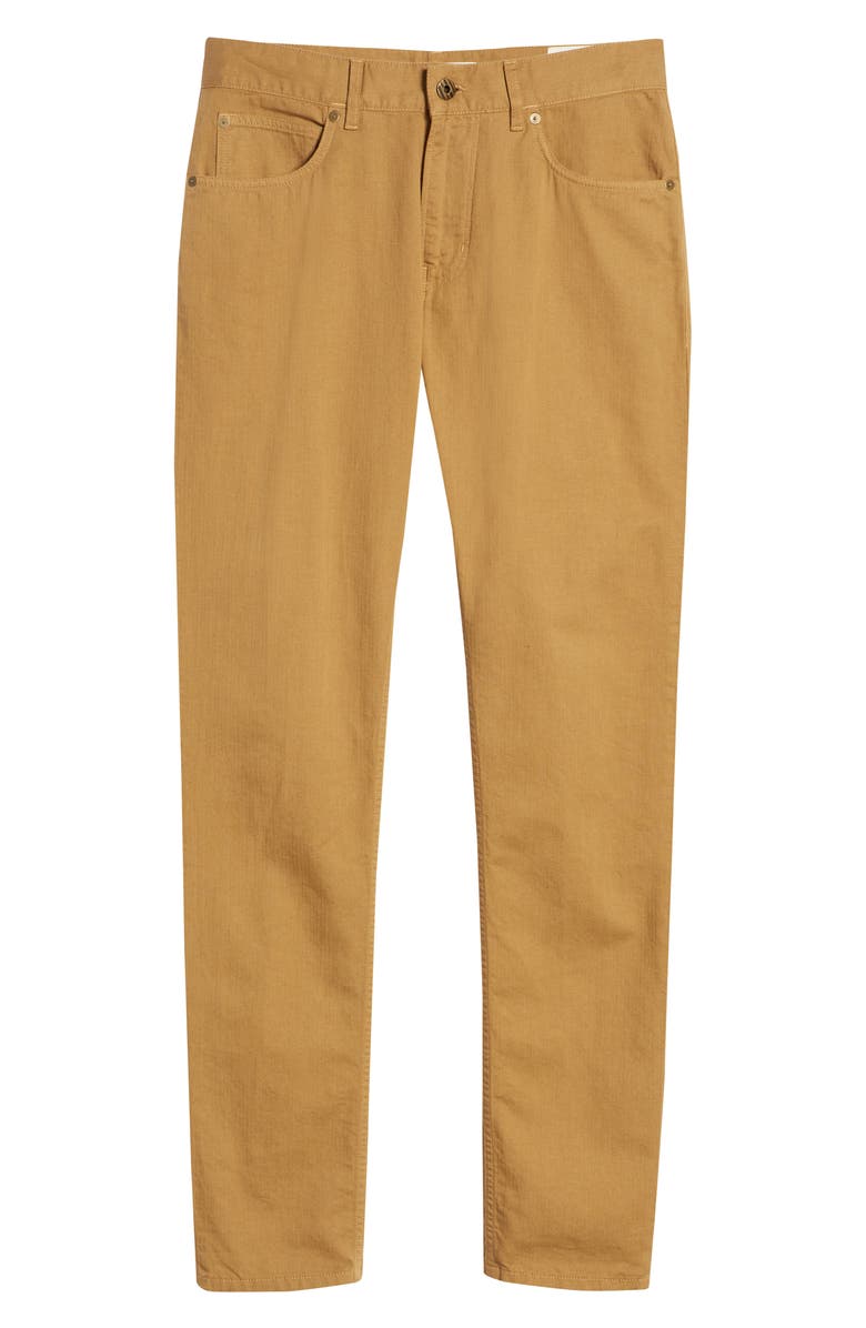 Billy Reid Cotton & Linen Blend Pants, Alternate, color, Dark Tan