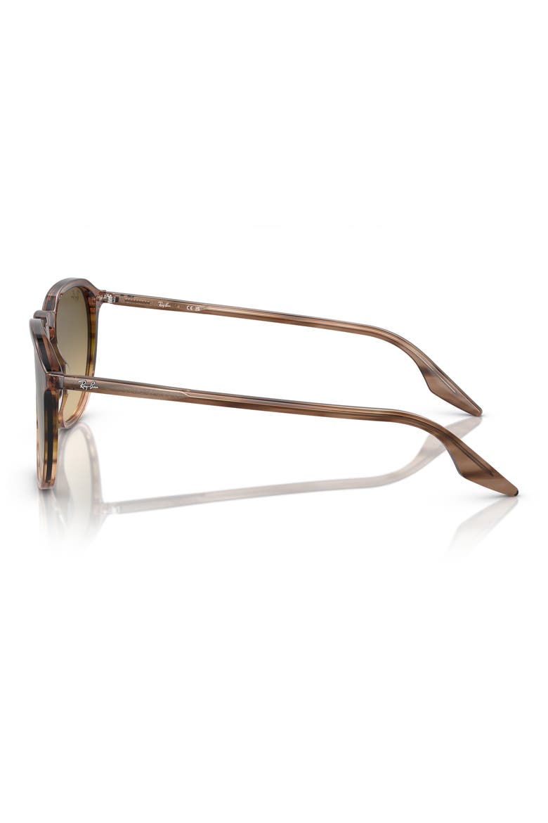 52mm Square Sunglasses, Alternate, color, BROWN