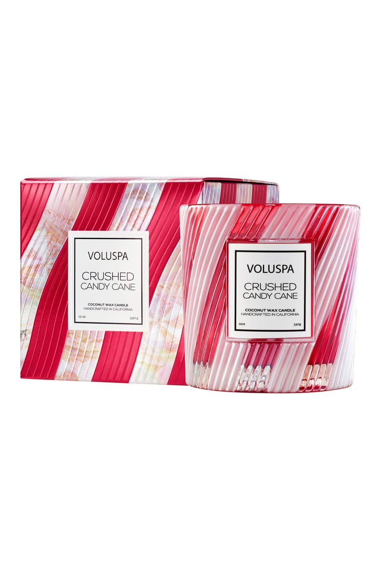 Crushed Candy Cane Luxe Classic Candle, Alternate, color, NO COLOR