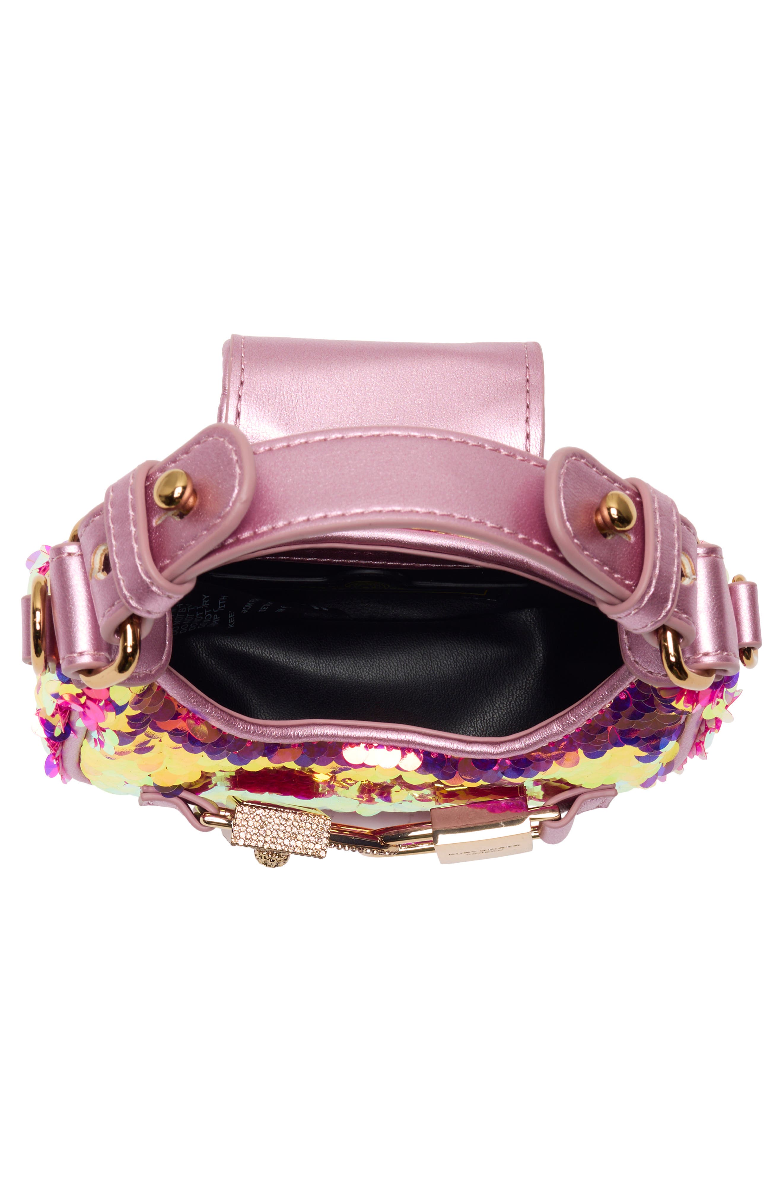 Kurt Geiger London Micro Kingsley Hobo Crossbody Bag, Alternate, color, Fuchsia