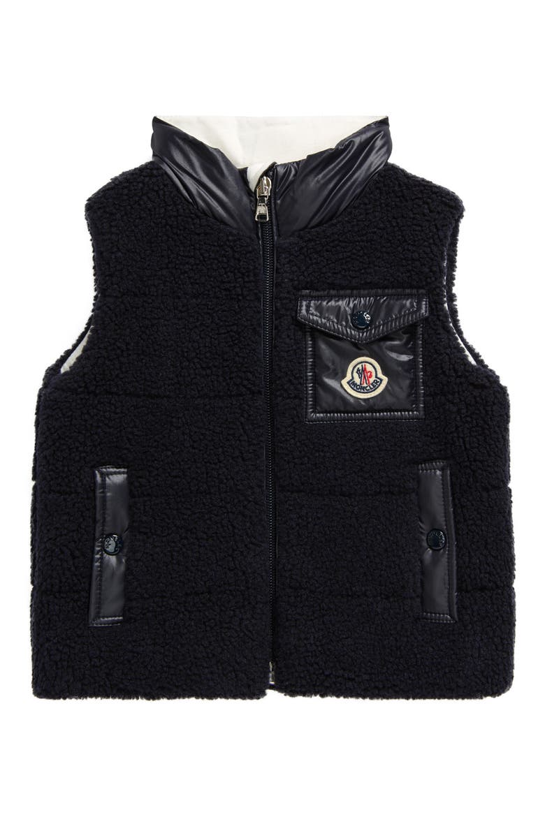Kids' Odal Teddy Down Vest, Main, color, BLUE