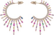 EYE CANDY LOS ANGELES Multicolor Cubic Zirconia Hoop Earrings