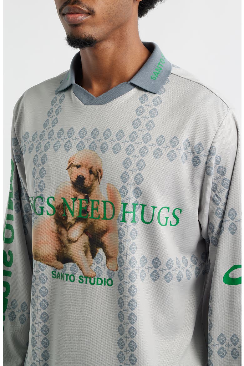 Thugs Need Hugs Graphic Club Jersey, Alternate, color, GREY