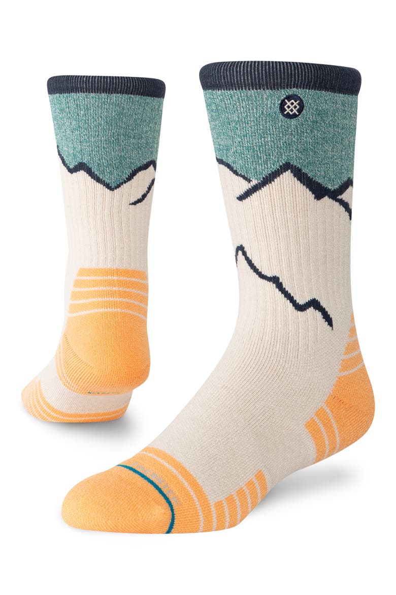 Peaking Hike Crew Socks, Alternate, color, TAN