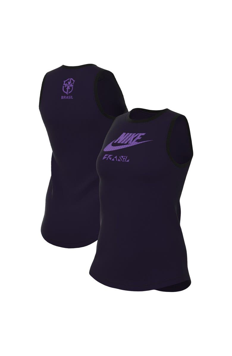 Nike Women's Nike Navy Brazil Women's National Team Futura Tank Top, Main, color, Navy