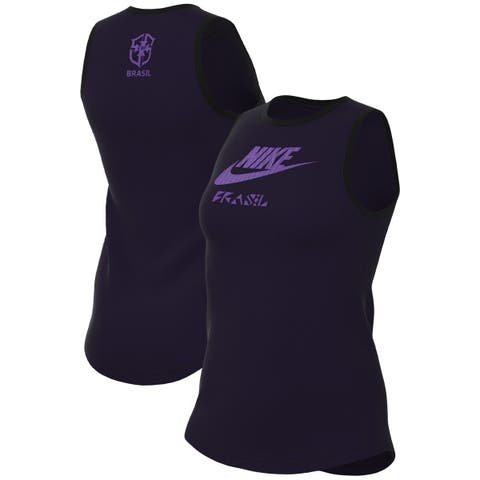 Women's Nike Navy Brazil Women's National Team Futura Tank Top