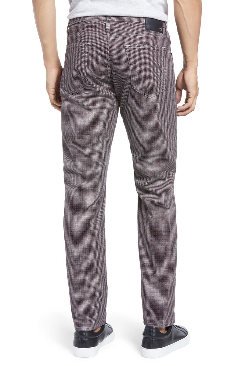 AG Tellis Slim Fit Houndstooth Jeans, Alternate, color, Scotsman Spiced Rum