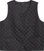 Eileen Fisher Diamond Quilted Recycled Nylon Vest