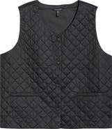Eileen Fisher Diamond Quilted Recycled Nylon Vest