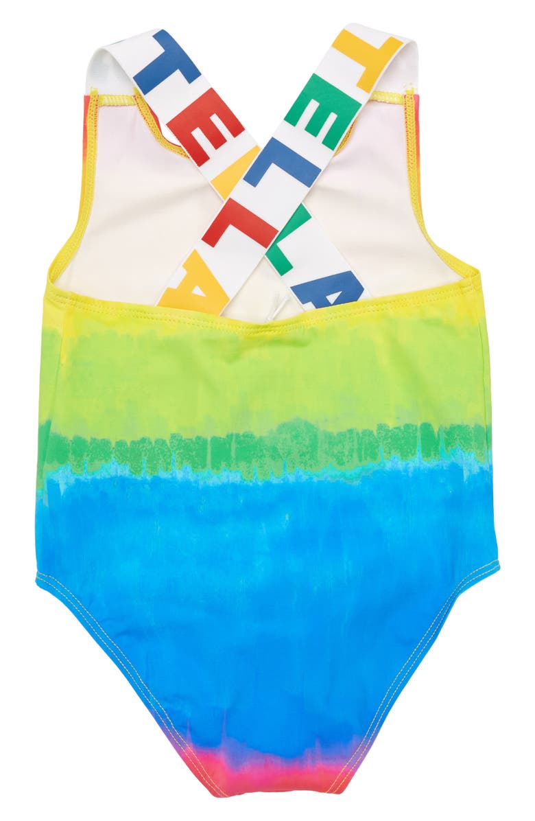 Stella McCartney Kids Kids' Rainbow One-Piece Swimsuit, Alternate, color,