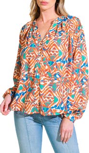 FLYING TOMATO Printed Long Sleeve Top