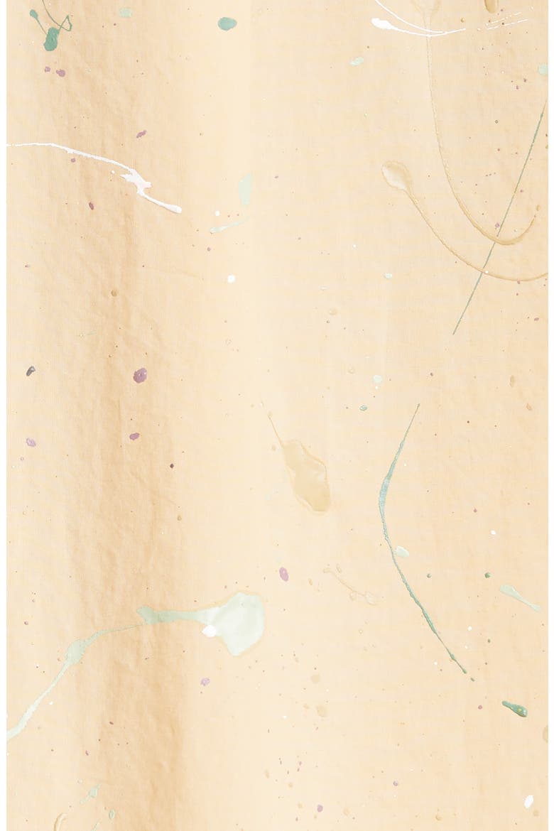 Splatter Cotton Poplin Button-Up Shirt, Alternate, color, BUTTER COMBO