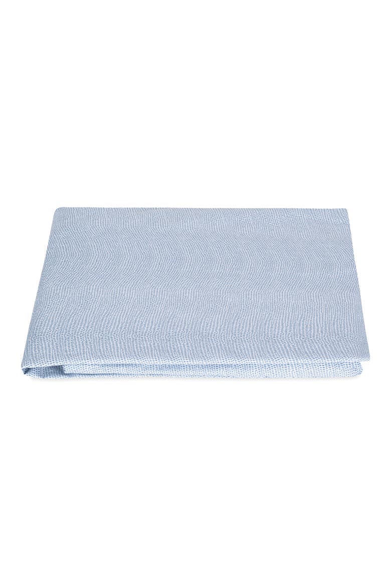 Jasper Cotton Sateen Fitted Sheet, Main, color, HAZY BLUE