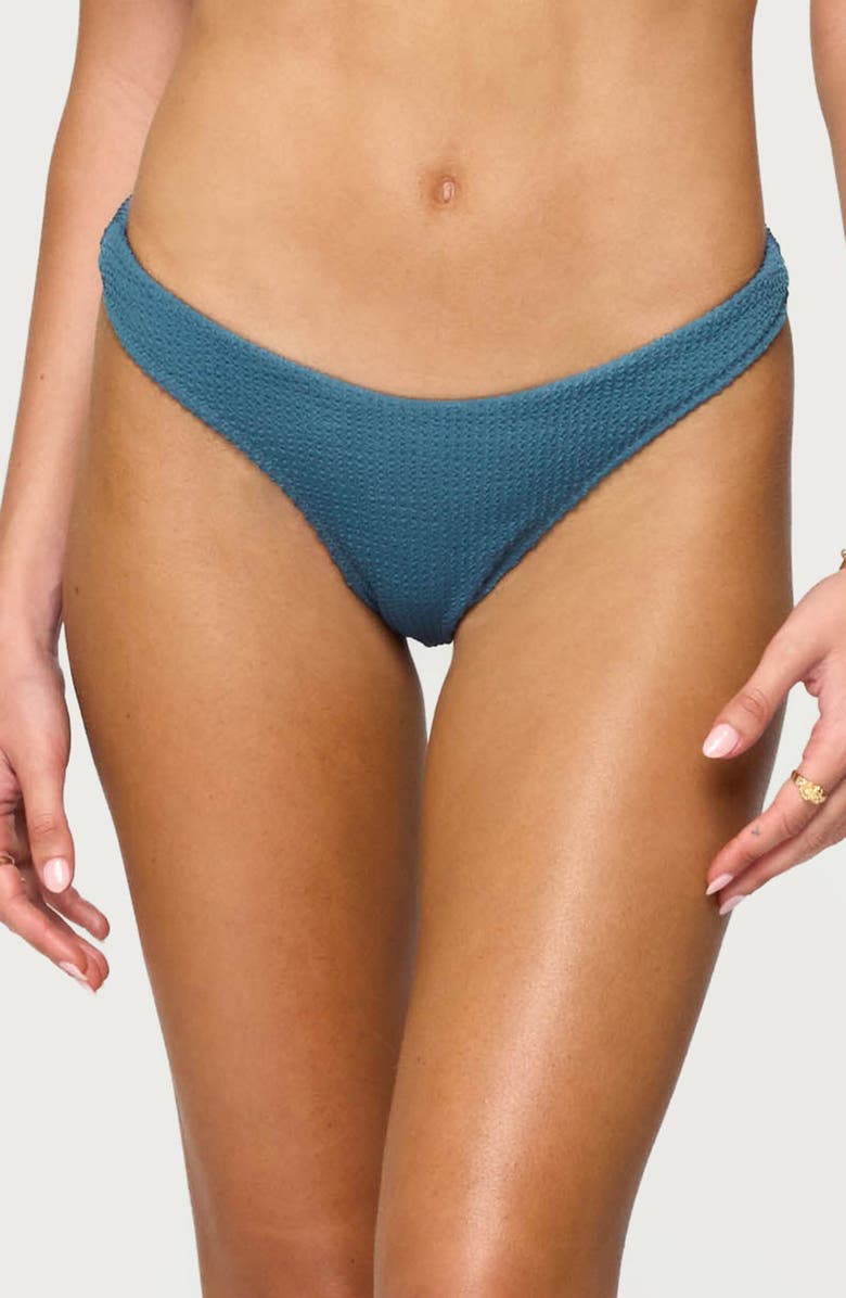 EDIKTED Oasis Scrunch Bikini Bottoms, Main, color, Blue