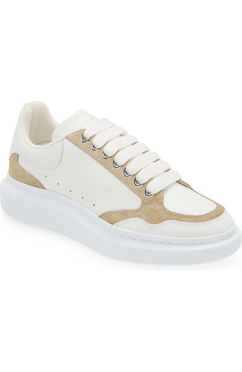 McQueen Oversize Low Top Sneaker, Main, color, White/ Beige