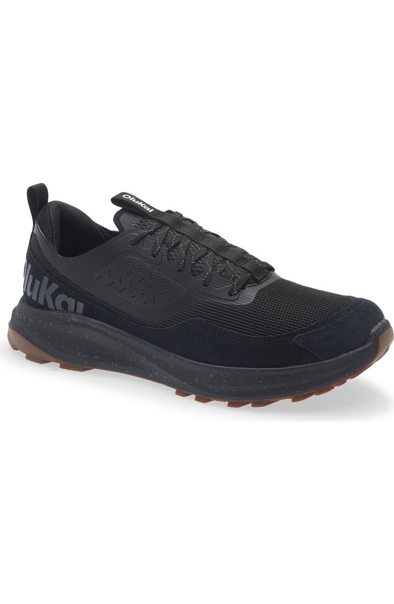 OluKai Makiki Water Resistant Trail Sneaker, Main, color, Black/ Black
