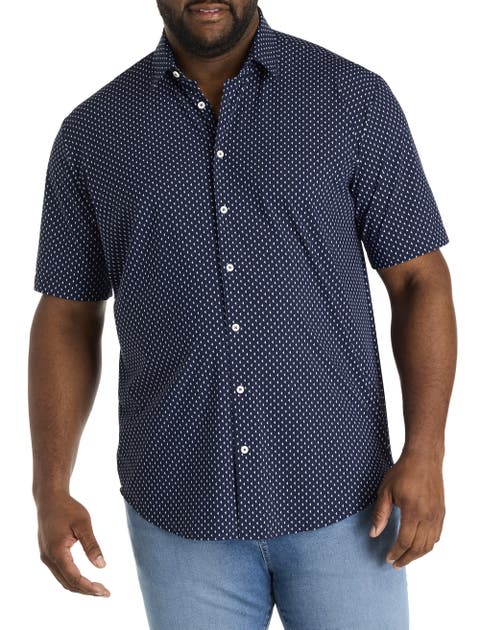 Big & Tall  Roan Geometric Oxford Sport Shirt