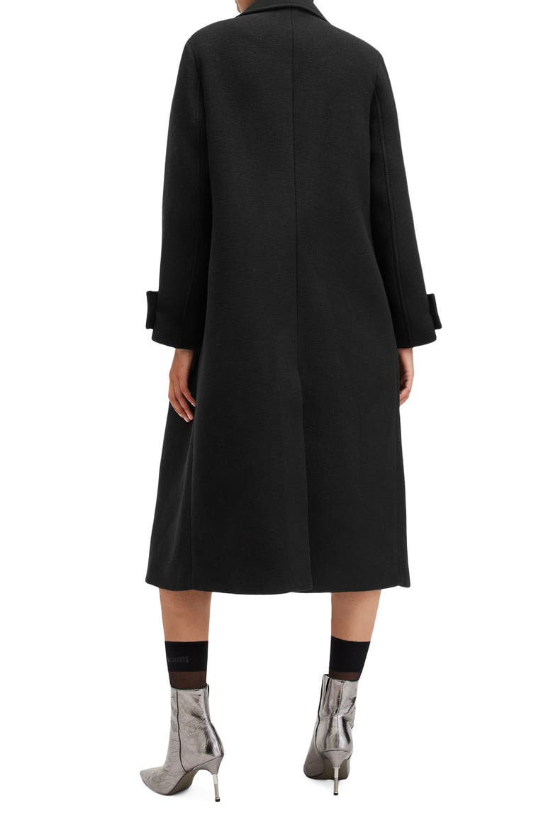 Mabel Double Breasted Coat, Alternate, color, BLACK