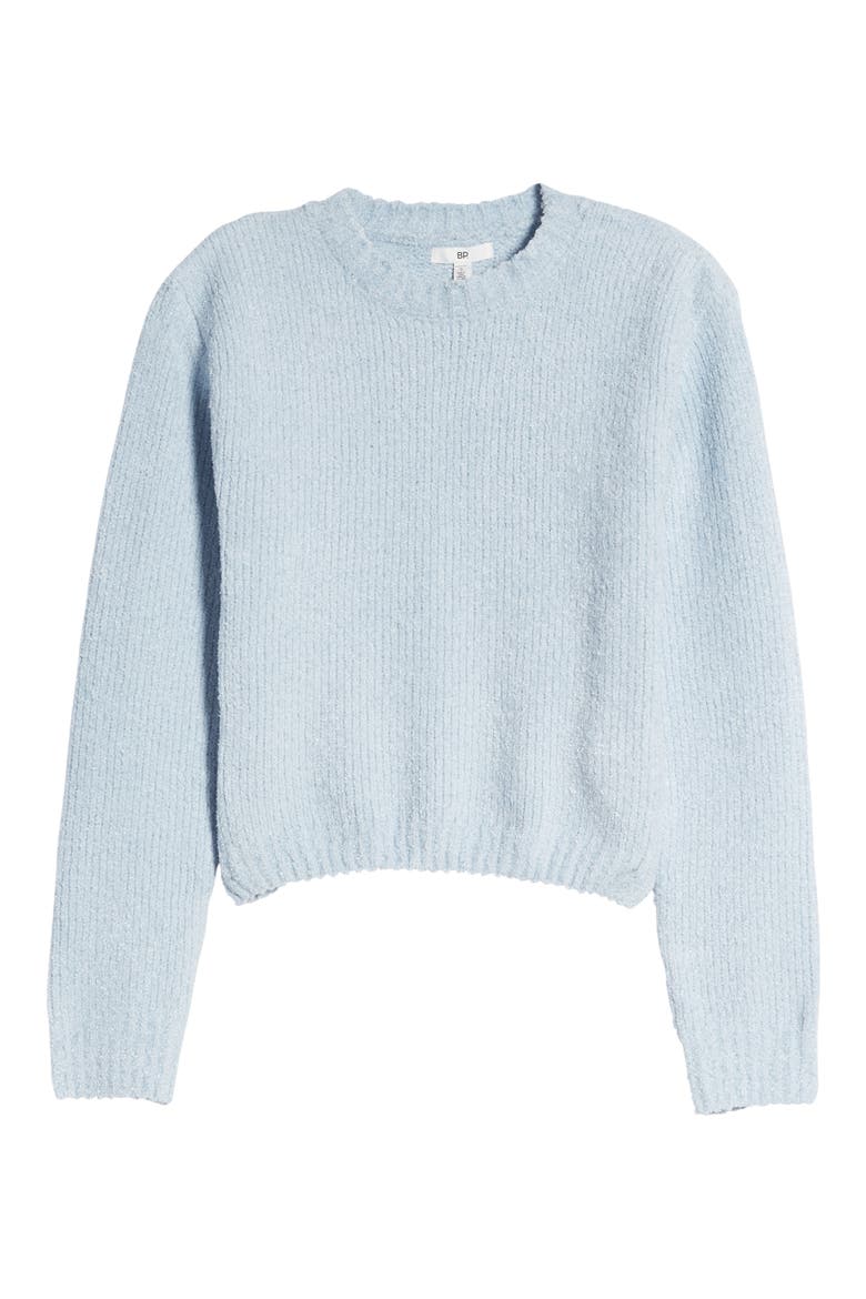 Sparkle Chenille Crewneck Sweater, Alternate, color, BLUE CASHMERE
