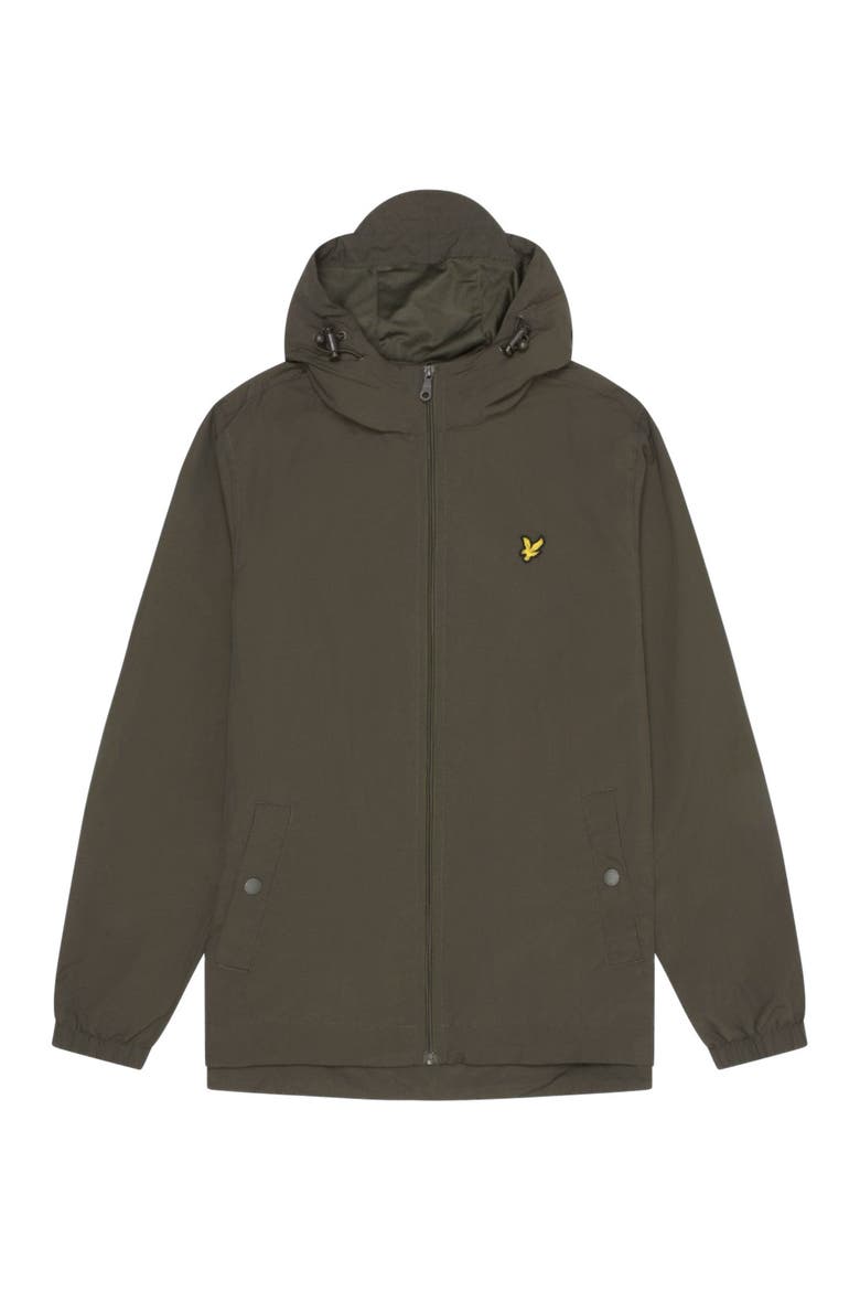 Zip Through Hooded Jacket, Alternate, color, Olive