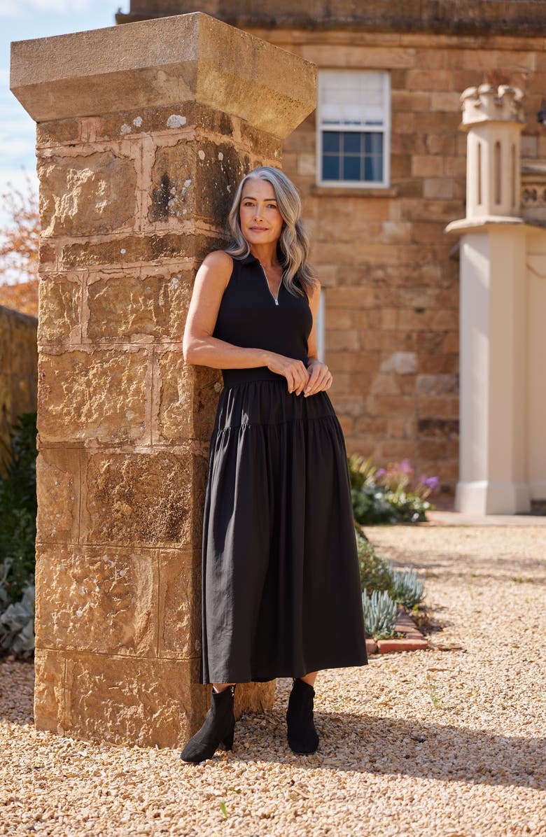 Brave+True Juliette Sleeveless A-Line Dress, Alternate, color, Black