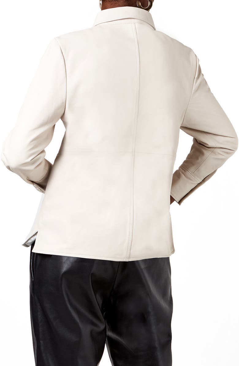AS by DF Cindy Recycled Leather Shirt Jacket, Alternate, color,