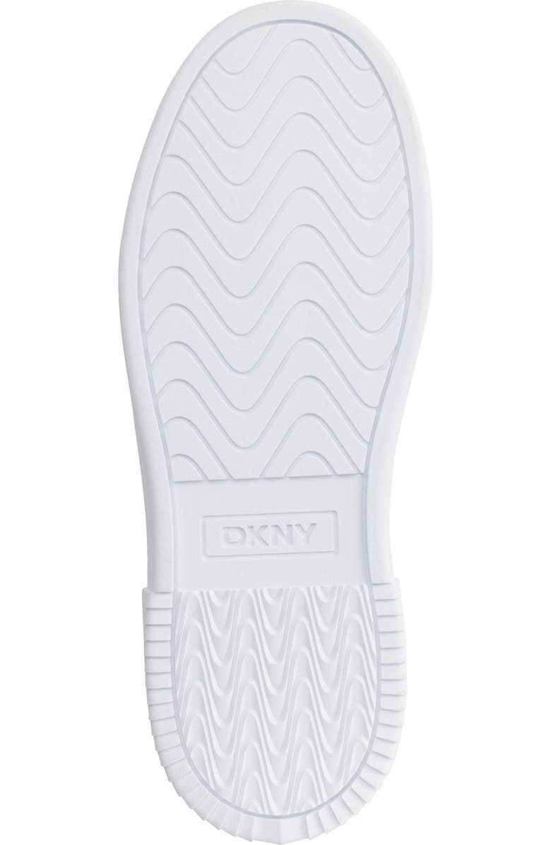 DKNY Bradley Metallic Logo Platform Sneaker, Alternate, color, Bone