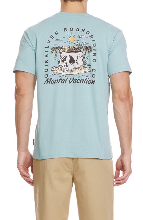 Quiksilver Simple Pleasures Graphic T-shirt In Jade Grey