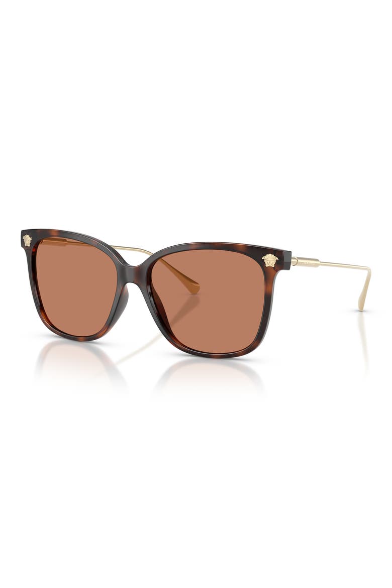57mm Square Sunglasses, Alternate, color, HAVANA / BROWN