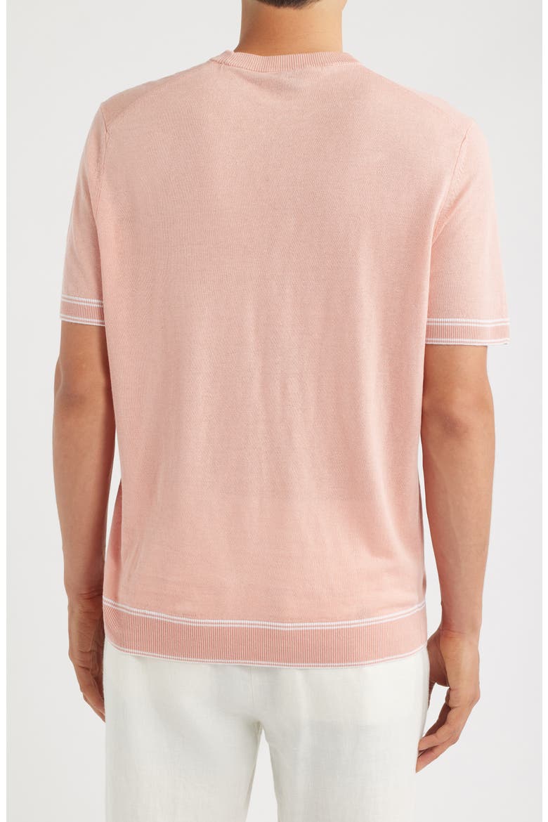 Norberto Linen Blend Short Sleeve Sweater, Alternate, color, LIGHT PAST/ PINK