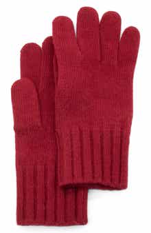 Portolano Cashmere Wide Ribbed Cuff Gloves