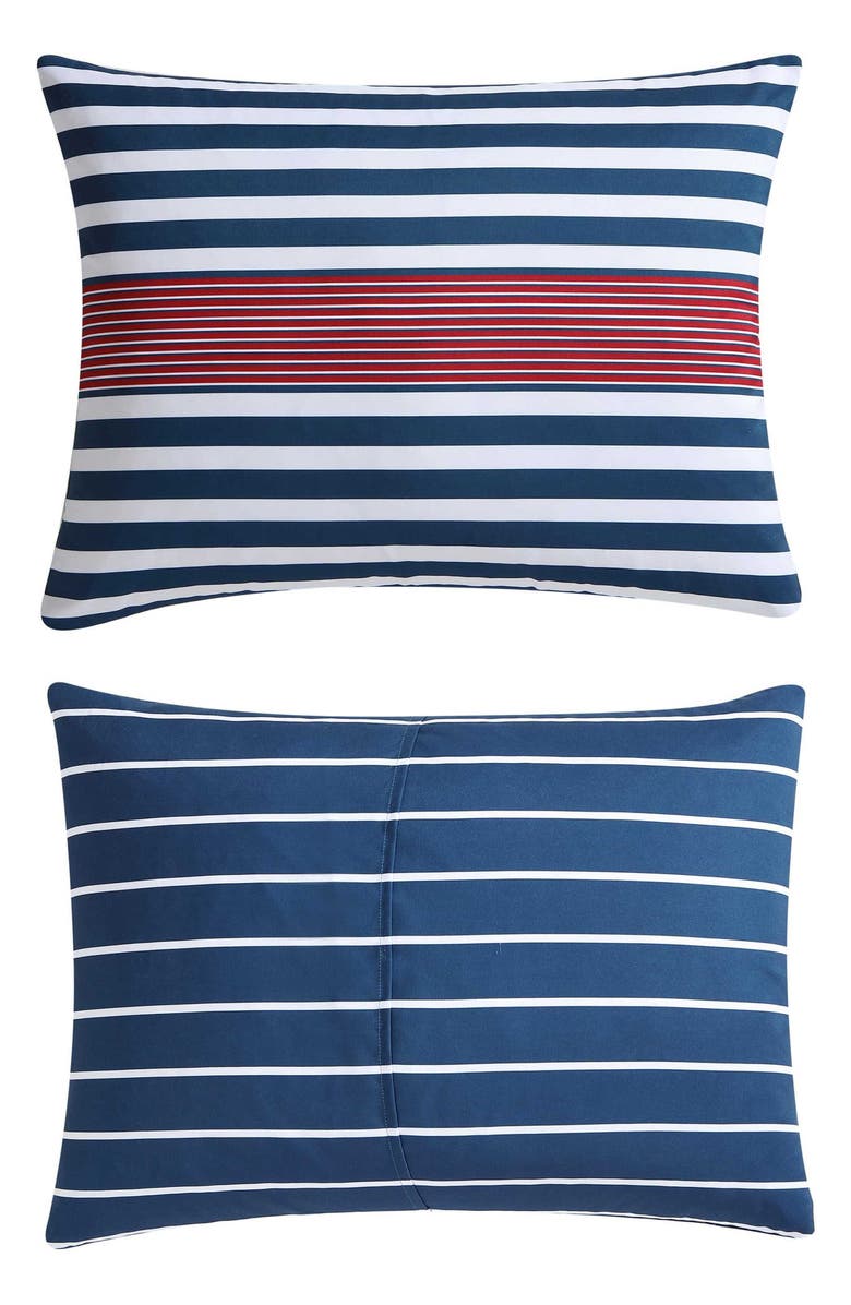 Nautica Kennedy Stripe Comforter Set, Alternate, color, Blue/ White/ Red