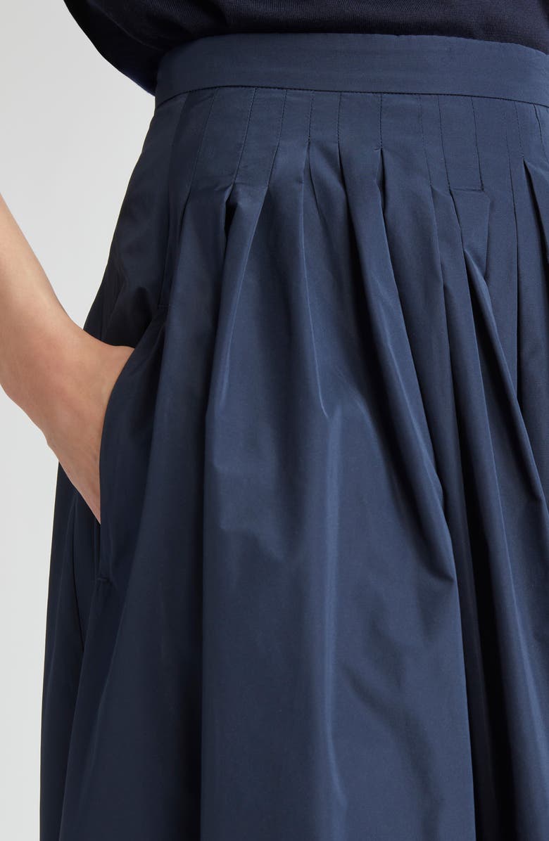 Max Mara Jokey Pleated Water Repellent Taffeta Skirt, Alternate, color, Ultramarine