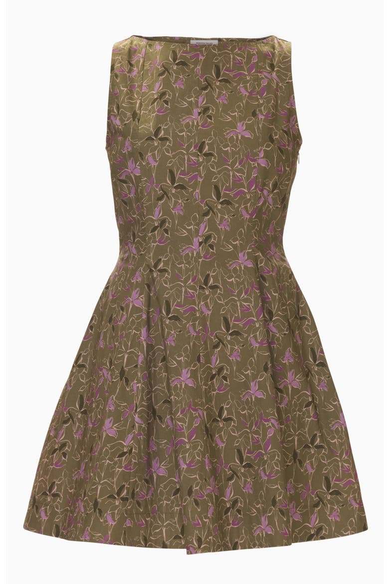 Madelyn Seamed Mini Dress, Alternate, color, Olive Multi