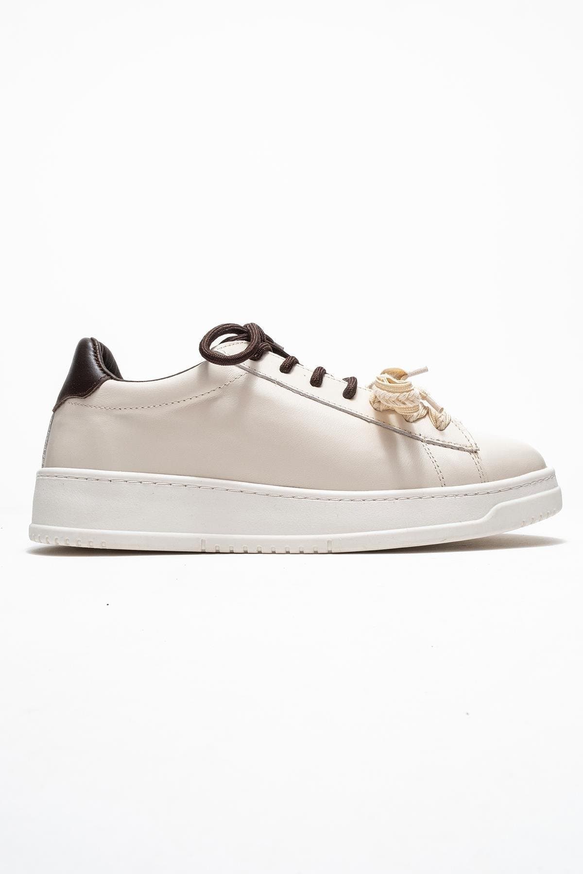 Warron Leather Sneakers, Alternate, color, Beige Leather