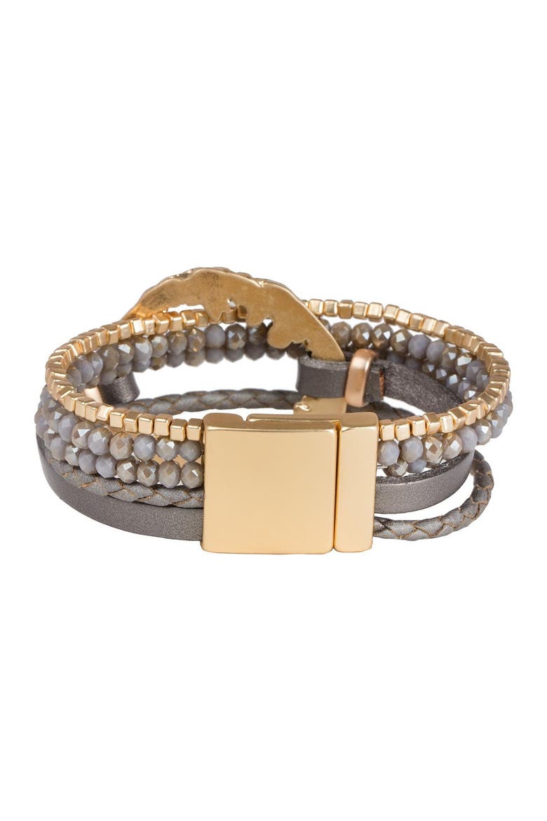Earthly Flow Multistrand Bracelet, Alternate, color, DARK GREY