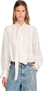 SANDRO Silk lavallière shirt