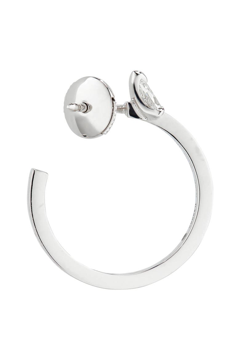 Serti Sur Vide Diamond Single Earring, Alternate, color, WHITE GOLD