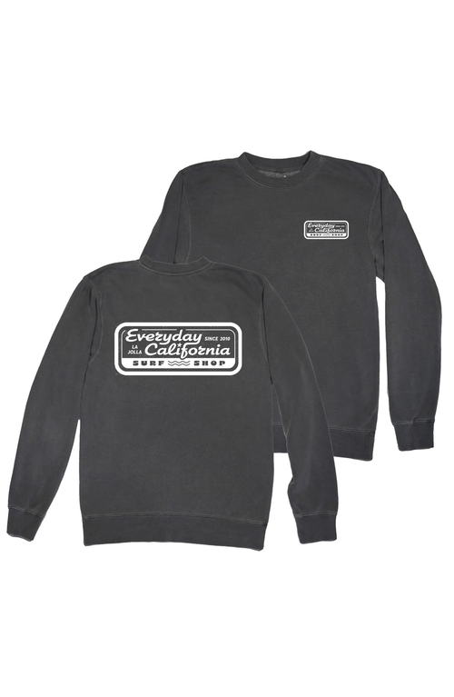 Everyday California Surf Shop Crewneck Sweater In Storm Grey