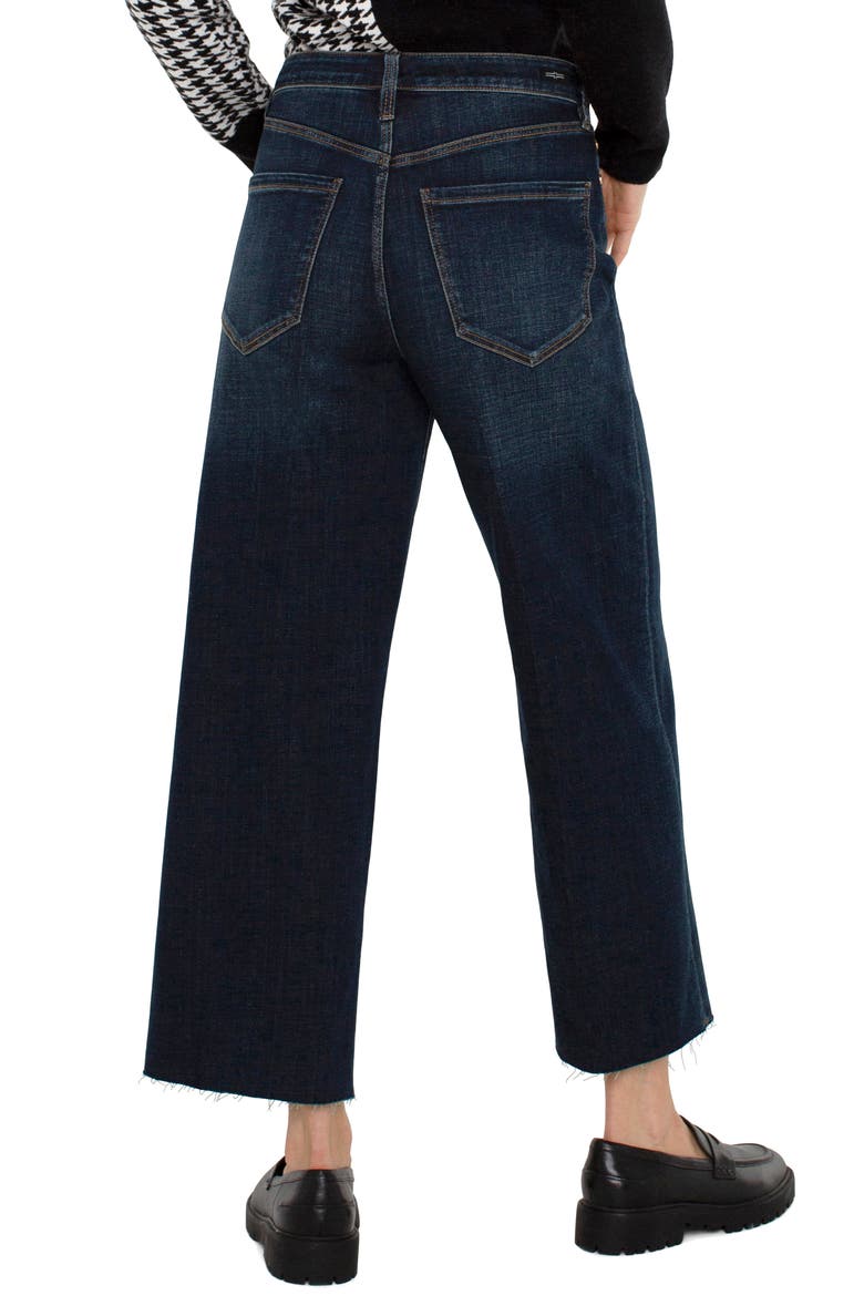 Stride Raw Hem High Waist Crop Wide Leg Jeans, Alternate, color, EASTMOOR