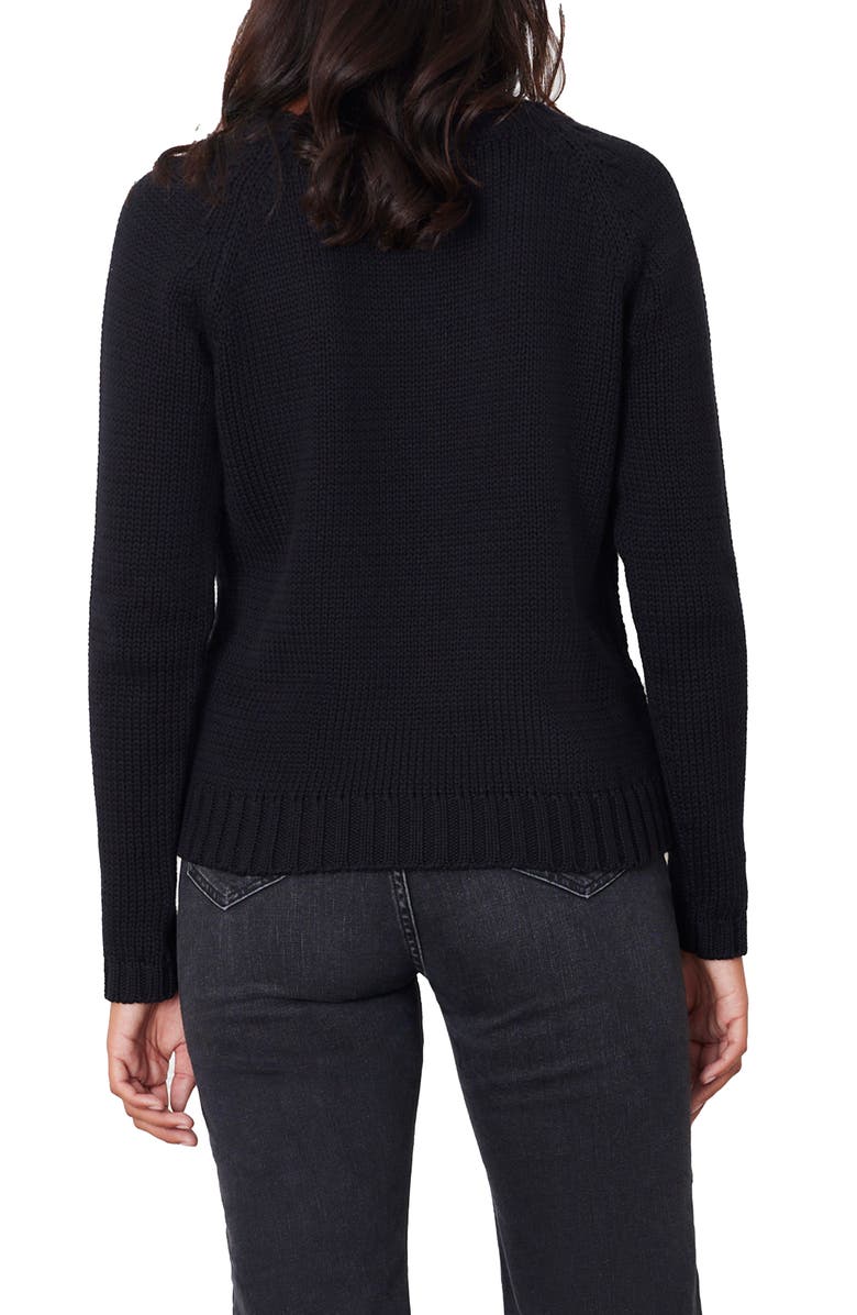 Paneros Clothing Aspen Cotton Crewneck Sweater, Alternate, color, Black