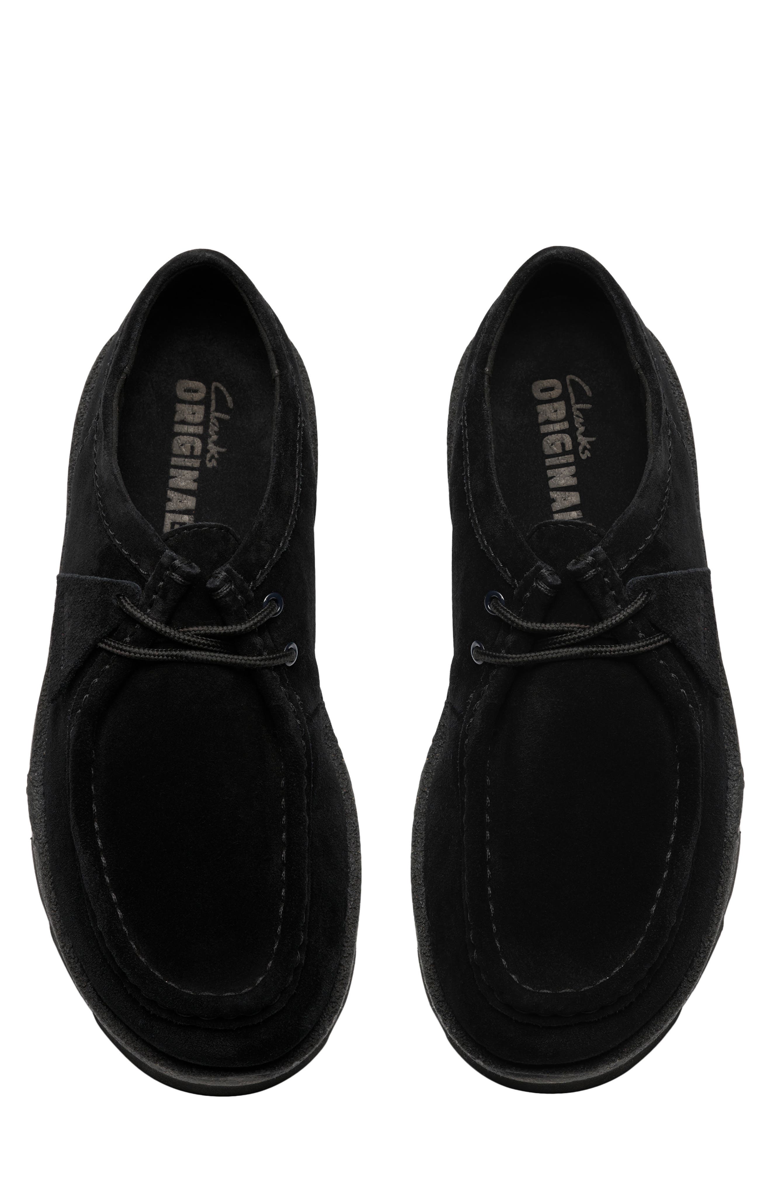 Clarks<sup>®</sup> Originals Meare Lace-Up Wallabee Chukka, Alternate, color, Black Suede
