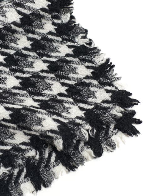 Lost Pattern Nyc "houndstooth" Cashmere Scarf In Multi