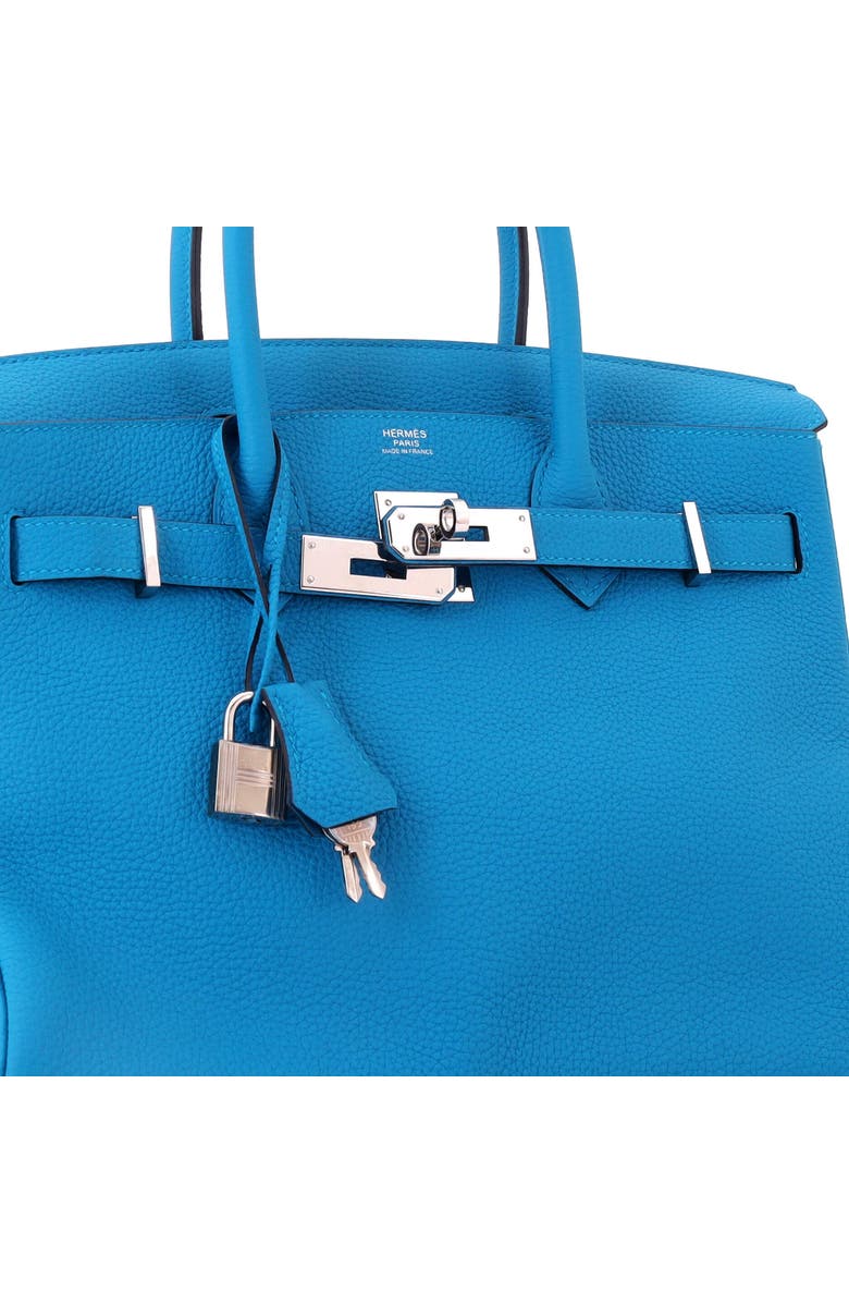 Pre-Owned Hermes Birkin Handbag Blue Togo with Palladium Hardware 30, Alternate, color, Bleu Zanzibar