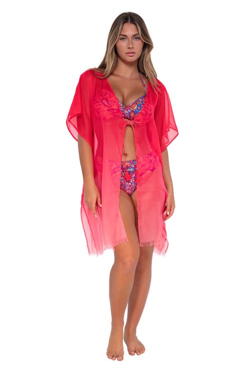 Sunsets Maldives Tunic In Geranium